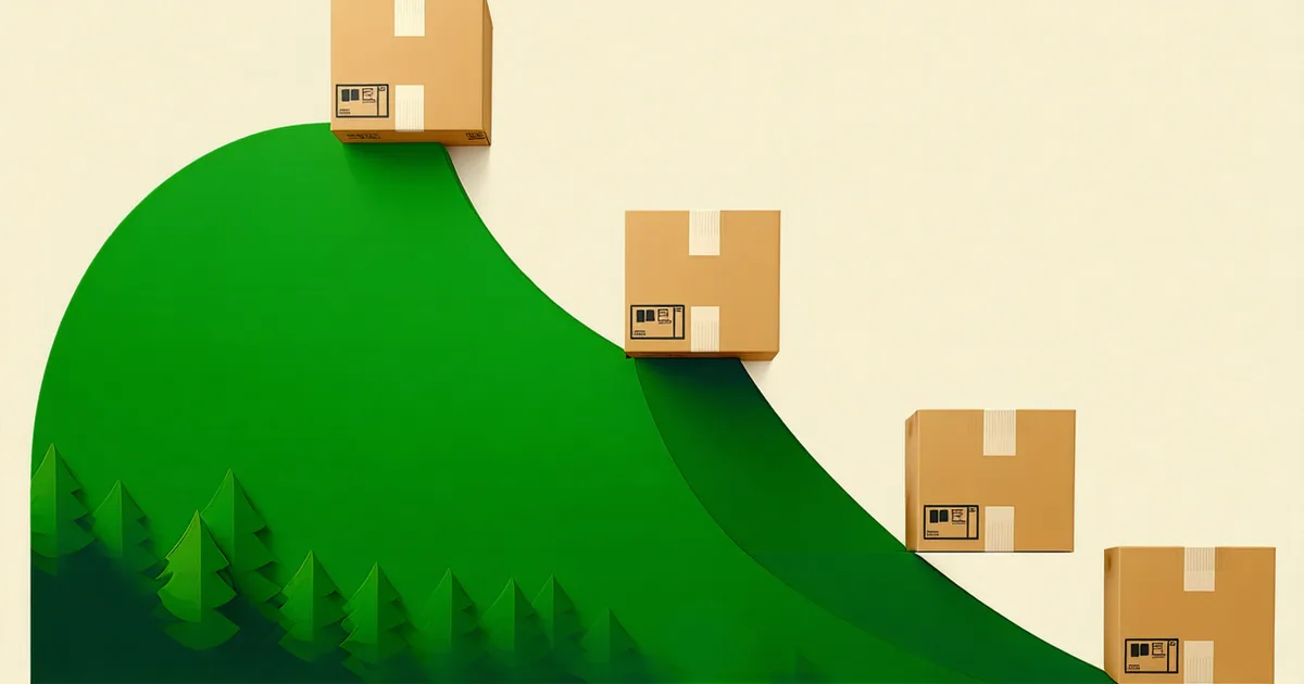 Abstract visualization of inventory demand forecasting reducing overstock