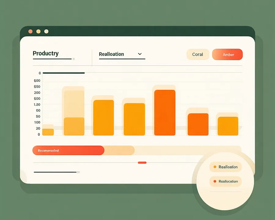 Stockvyne inventory dashboard showing SKU reallocation recommendations for omnichannel brands