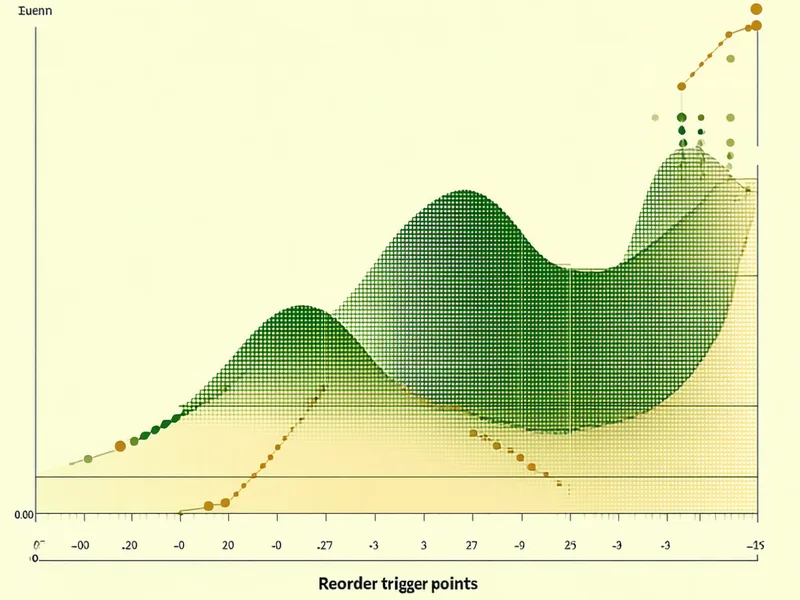 Demand forecasting trend chart showing seasonal inventory patterns